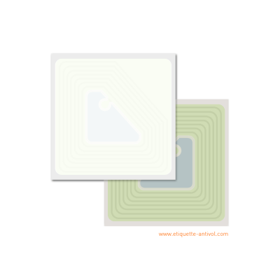 Etiquette Antivol radio-fréquence 30 X 30 mm - Blanche