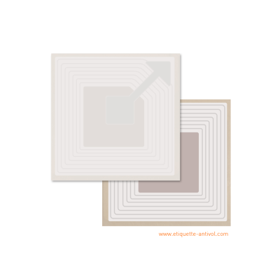 Etiquette Antivol radio-fréquence 40 X 40 mm - Blanche