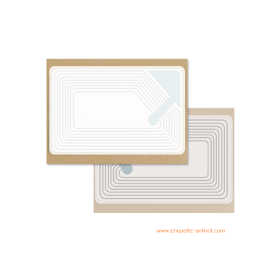 Etiquette Antivol radio-fréquence 48 X 30 mm - Blanche
